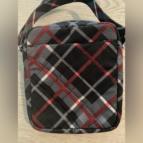 Vera Bradley plaid crossbody bag with adjustable strap and multiple pockets - Picture 4 of 6